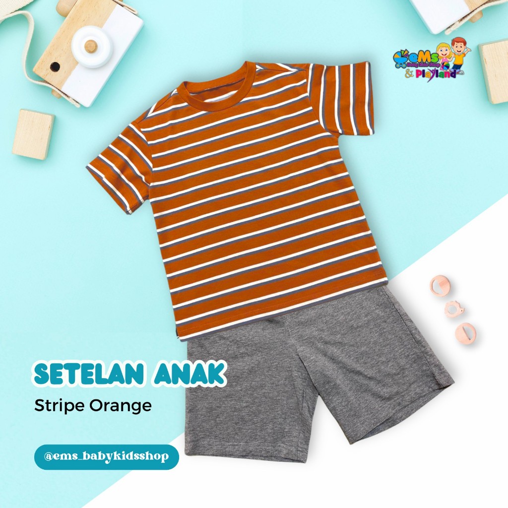 Setelan Anak Cowok Uniq** Airism Set Katun Blend Lengan Pendek