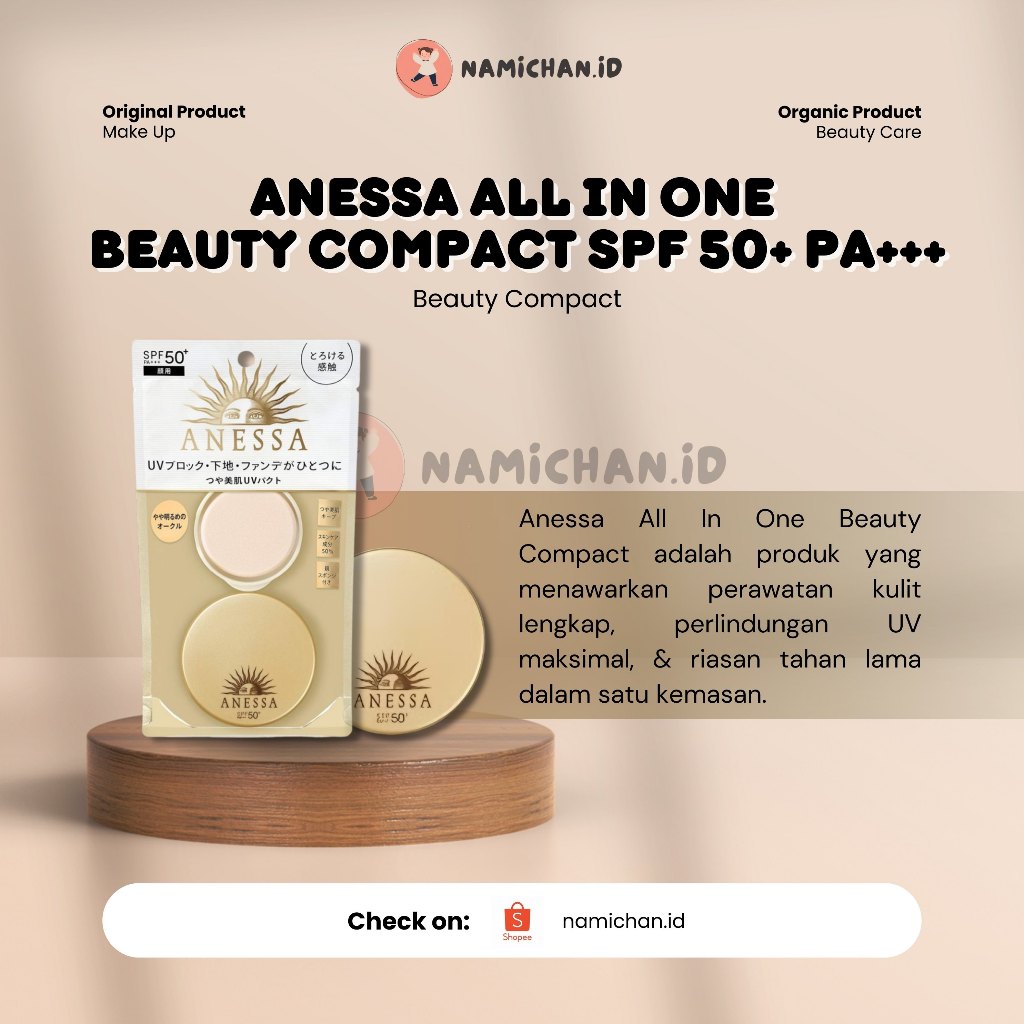 [ PO Japan ] Anessa  All In One Beauty Pact Foundation SPF 50+ PA+++ | Anessa Compact Sunscreen | An