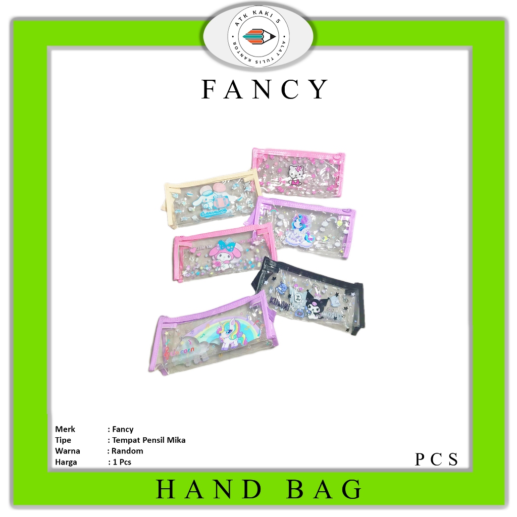 

FANCY - Tempat Pensil - Hand Bag Plastik Mika Random Motif - PCS
