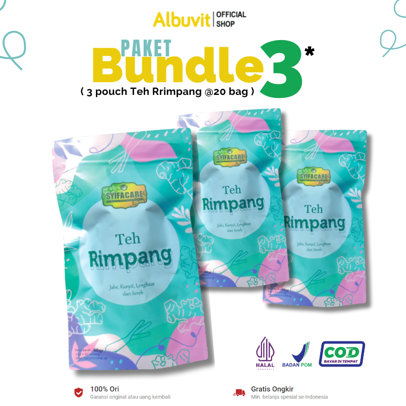 

Paket Bundling 3 Pouch Lebih Hemat Teh Rimpang Ramuan Herbal Solusi Diet Pelangsing Alami Dan Efektif Menurunkan Berat Badan