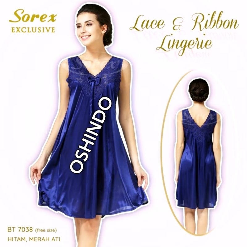 Sorex 7038 Baju Tidur Wanita Daster Satin Gaun Malam