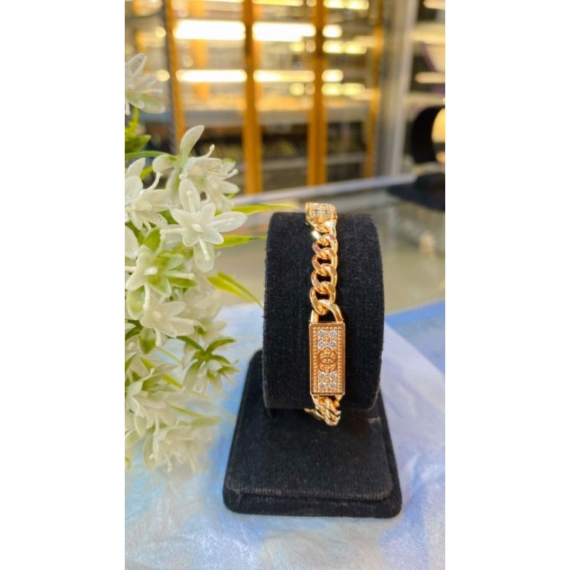 Gelang Rantai Plat Wanita Titanium Premium by Sumbar Perhiasan