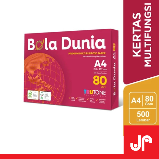 

BOLA DUNIA KERTAS HVS A4 80GSM 500 LEMBAR 1RIM / KERTAS FOTOKOPI KERTAS PRINT POLOS PUTIH