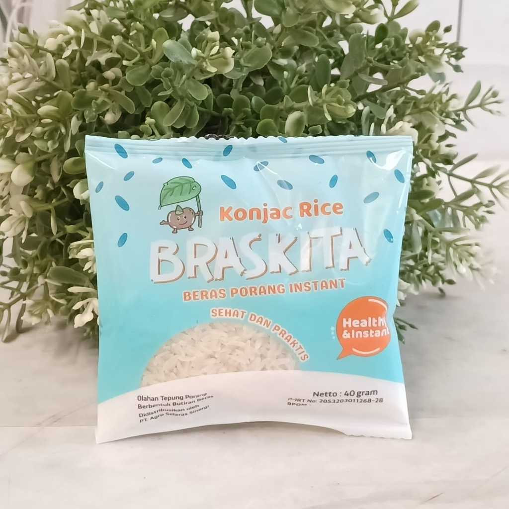 

Beras Porang Instan Braskita Sacheet 40gr/Nasi Instan