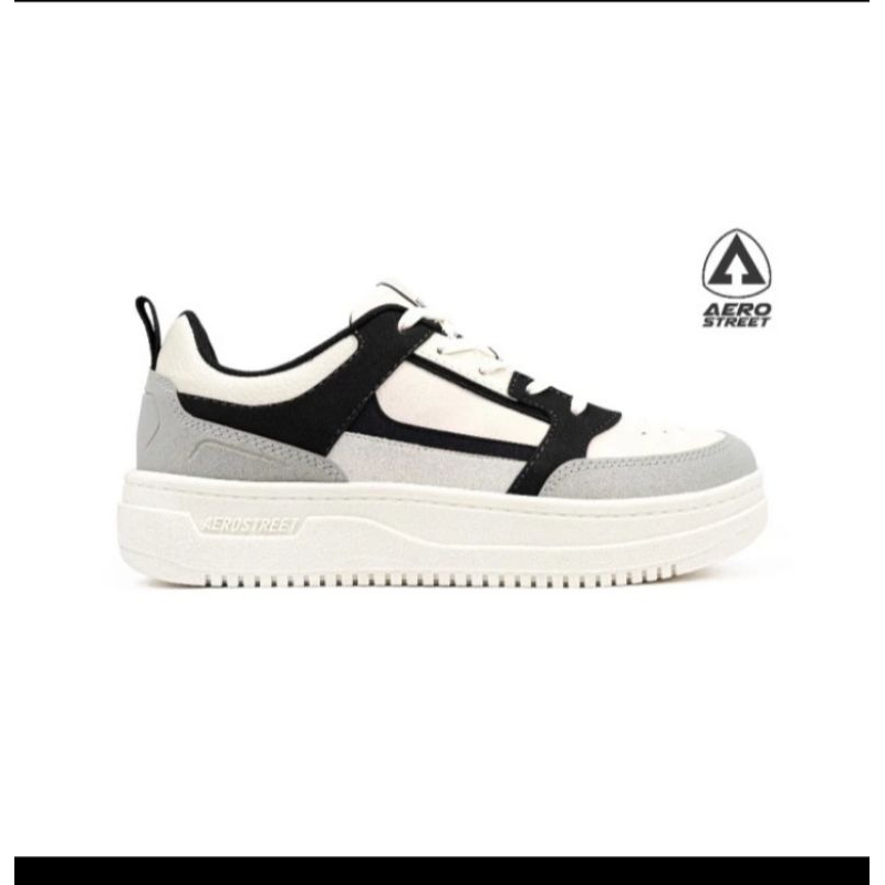sepatu Aerostreet brooklyn hitam putih.