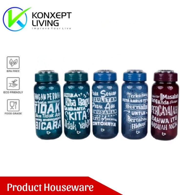 Technoplast Botol Minum Sport T+Quotes 670ml