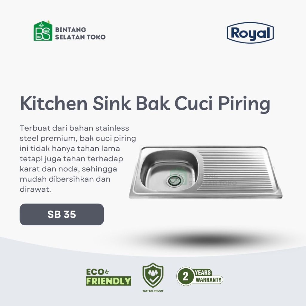 ROYAL SINK BAK CUCI PIRING SB35 SB 35