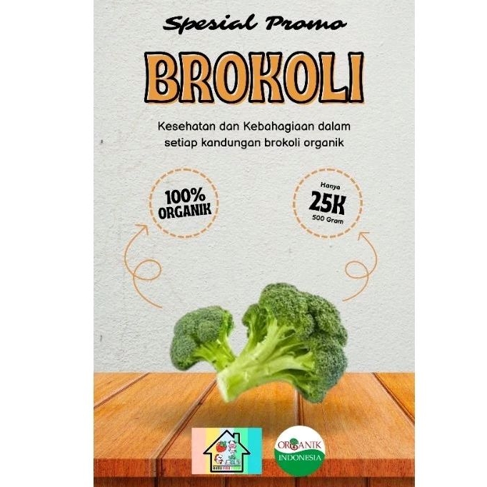 

Sayur Organik - Brokoli Hijau Segar Fresh Sehat Alami Rendah Kalori Penekan Diabetes 500 Gram