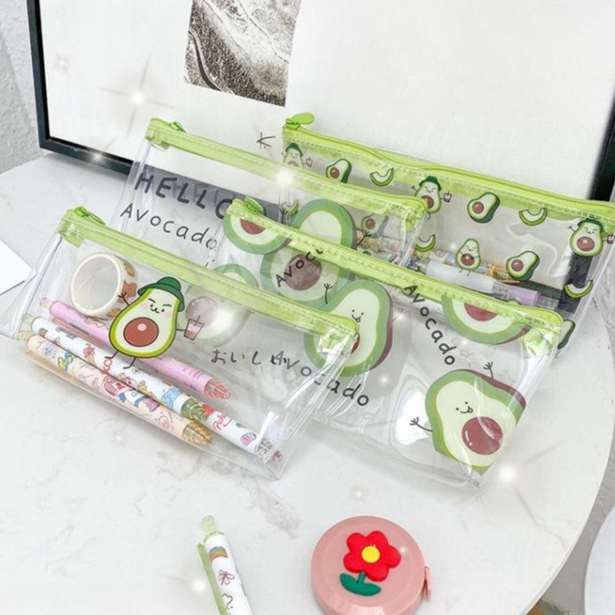 

Tempat Pensil ATK Motif Buah Avocado Lucu Transparan Anti Air Tidak Mudah Sobek Muat Banyak