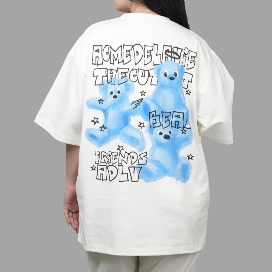 ADLV Crayon Three Bear Blue Cream Tee