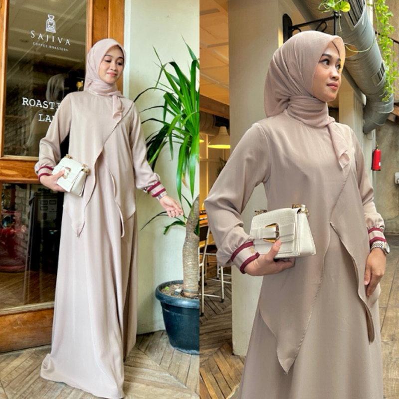 Maisha daily dress - gamis wanita bahan premium by 4season hijab