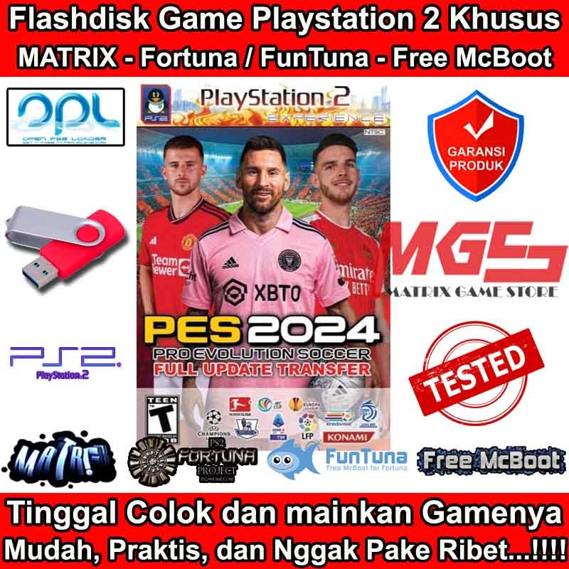 Flashdisk Game PS2 PS 2 PES 2024 Summer Transfer + Liga 1 BRI Indonesia
