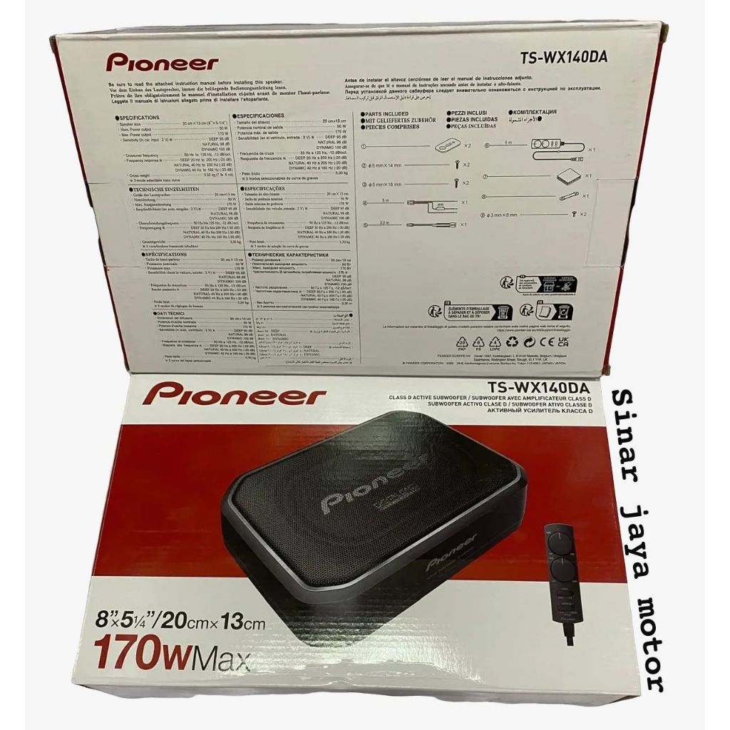 Pioneer TS-WX 140DA Subwoofer Aktif Bawah Kolong jok bangku TS-WX140DA