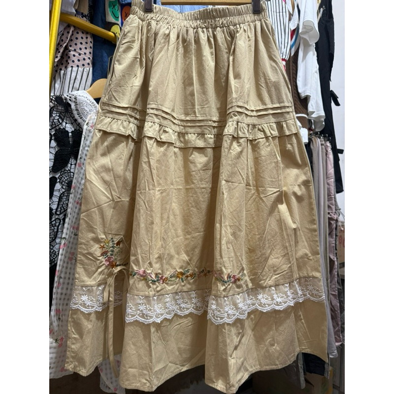 Rok import bangkok premium motif bordir lace