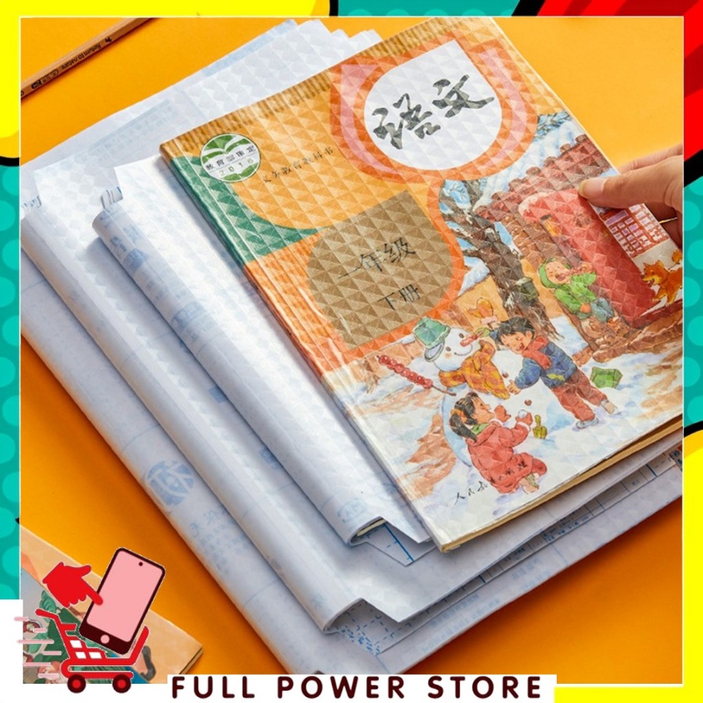 

FPS Stiker Sampul Buku Bening Isi 10 Lembar Self-Adhesive Book Cover Waterproof Sticker Sampul Buku Tulis Sekolah Diamond Transparant Polos Pelindung Cover Buku Paket Cetak LKS Dengan Perekat Model Buram Tahan Air 10Pcs