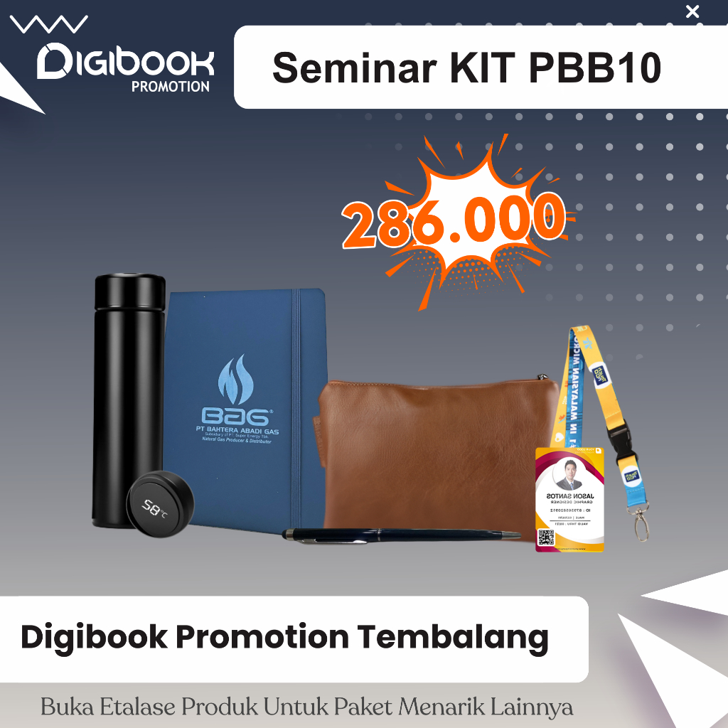 

Pouch Kulit, Notebook Kulit Karet, Paket Idcard, Pulpen Besi, Tumbler Suhu | Paket Seminar Kit Isi 5 | PBB10