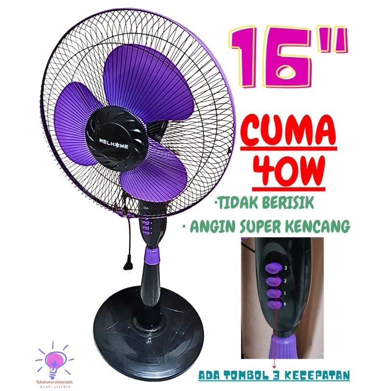 Kipas Angin Welhome WH 1681 / Standfan Welhome Kipas angin Berdiri Welhome WH1681
