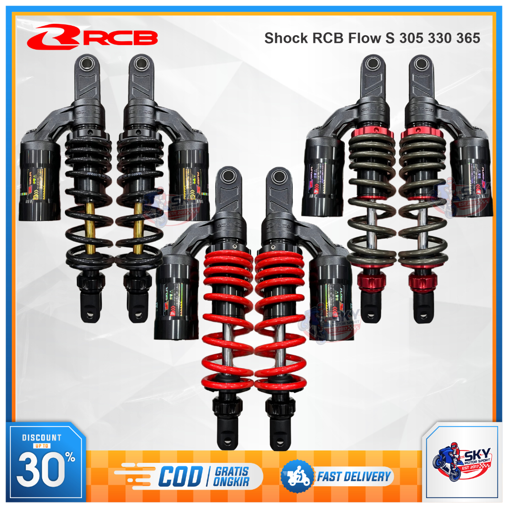 Shock Breaker RCB Flow S 305 320 330 365 395 mm Nmax Old New Pcx Adv Aerox Xmax Original