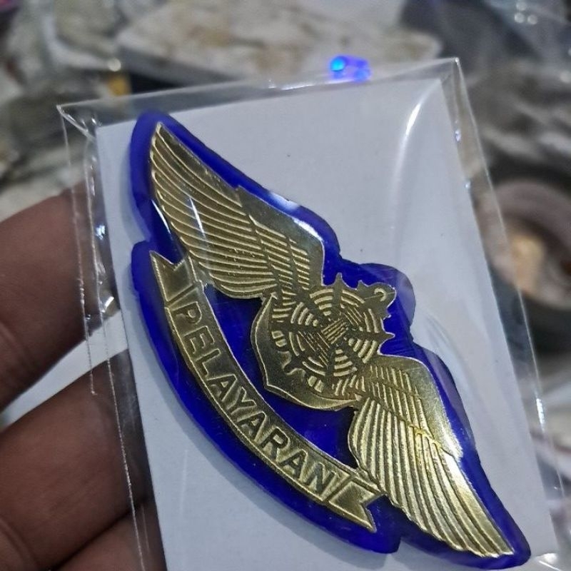wing pelayaran SMK akrlik biru