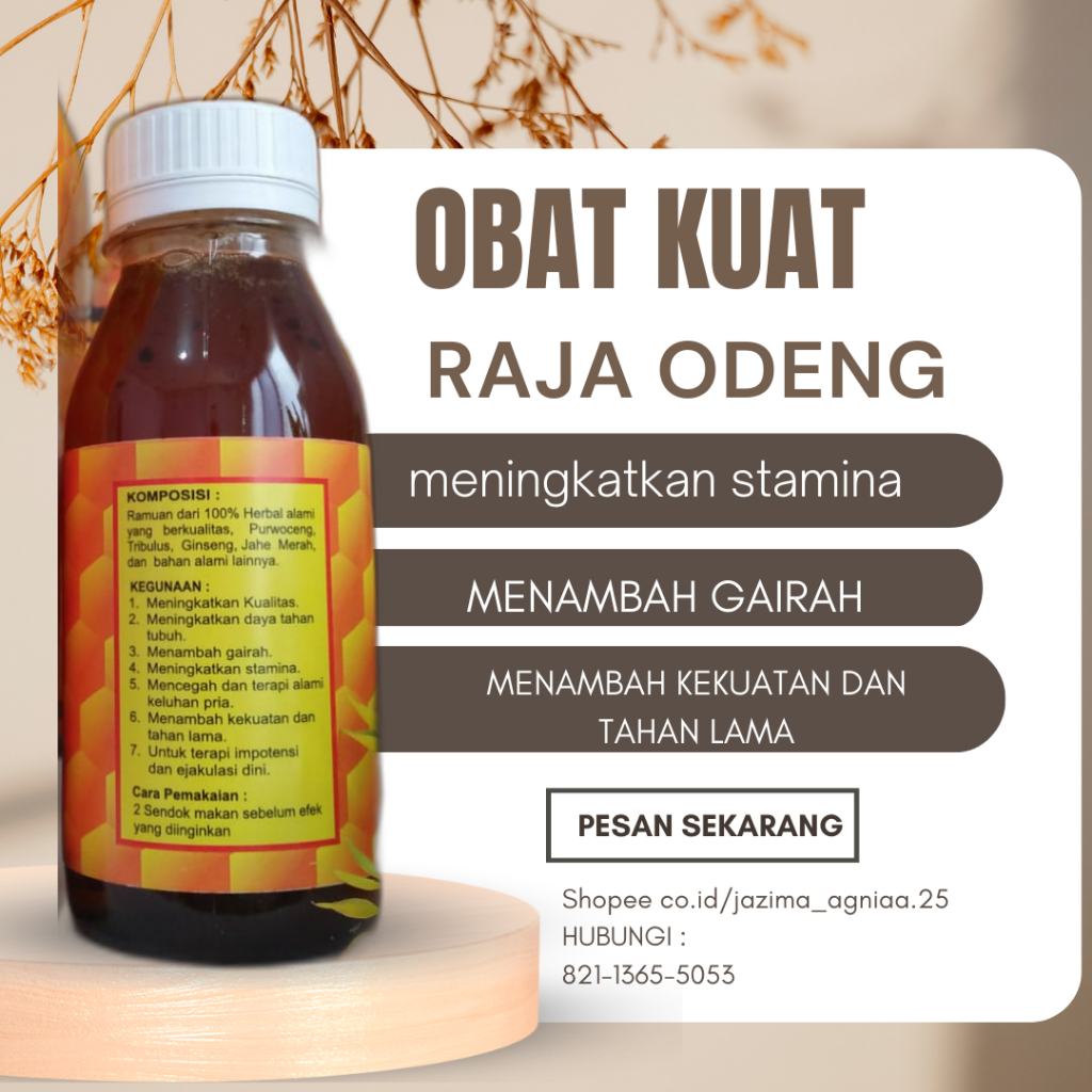 

Madu Raja Odeng Jamu Kuat Tahan Lama Untuk Pria Ramuan Kuat PriaMurniAlamiObatVitalisRamuanPremium