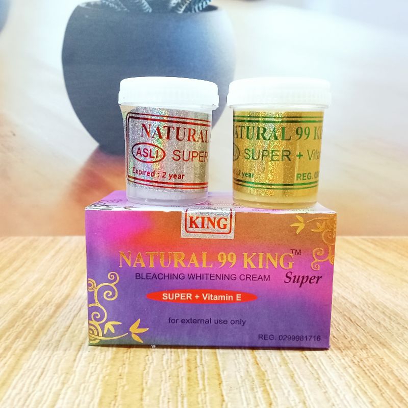 Cream Natural 99 king super whitening pelangi set ecer