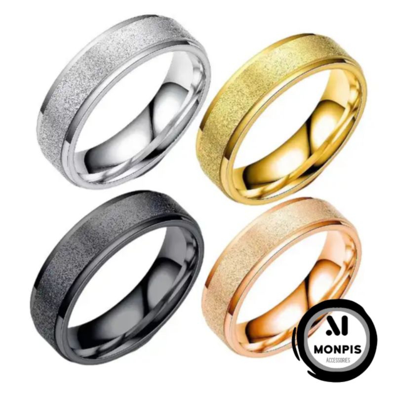 Cincin titanium pasir Cincin model pasir Cincin titanium Cincin pria Cincin wanita