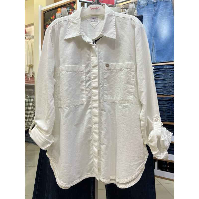 CARDINAL GIRL Kemeja Wanita original , KEMEJA PUTIH  Cewek , Kemeja Salur