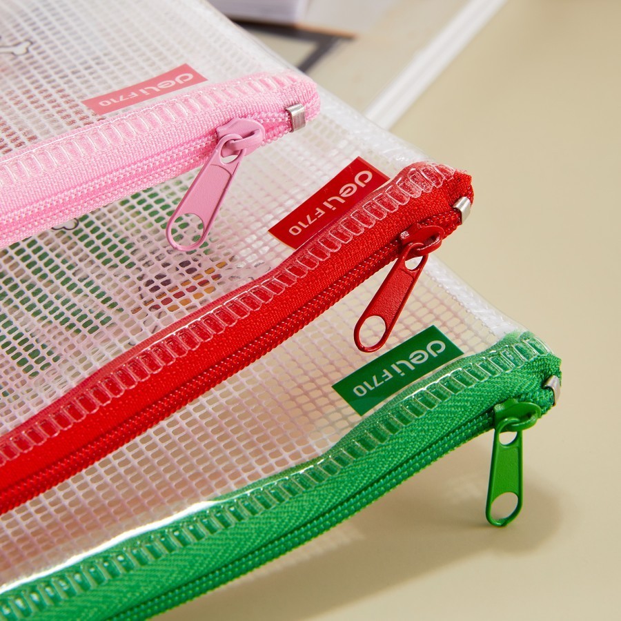 

Zipper Pocket Deli Zip Bag / Tempat Pensil Pouch Transparan A5 Tebal