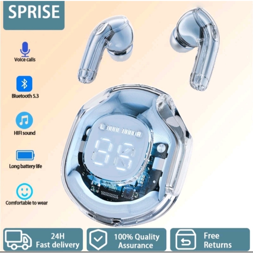 Headset bluetotth 5.3 tws transparant K16 air39 wireless earphone TWS bluetooth