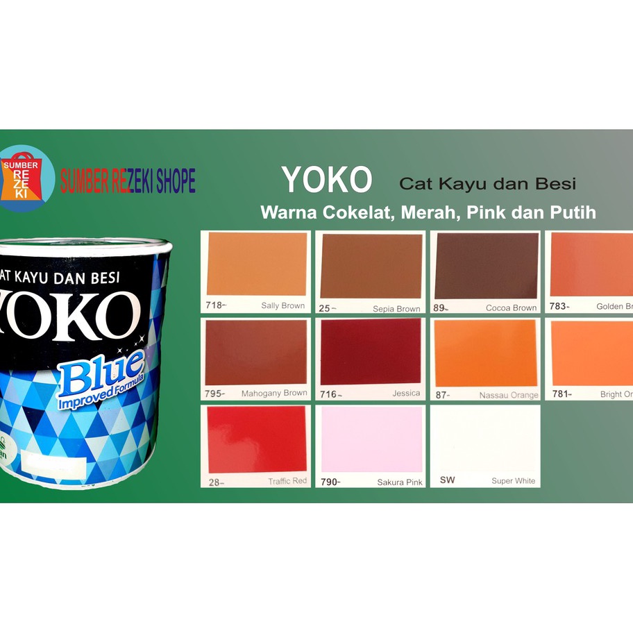 

FESTIVAL DISKON Cat Minyak BesikayuPlastik Warna CoklatMerahPinkPutih YOKO Avian Brands