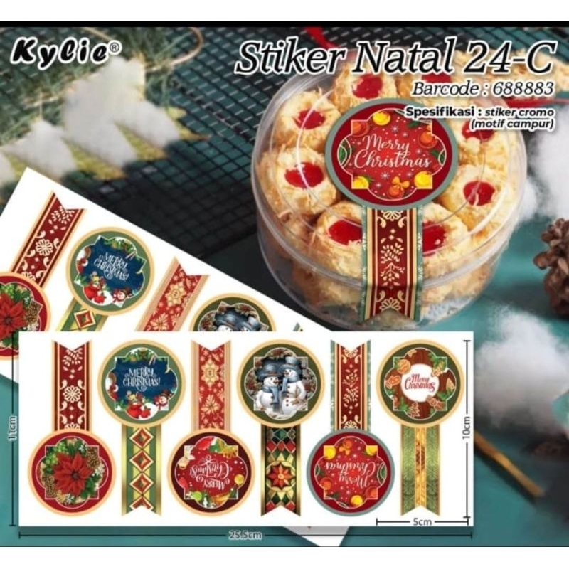 

STICKER NATAL CHRISTMAS - 1 LEMBAR