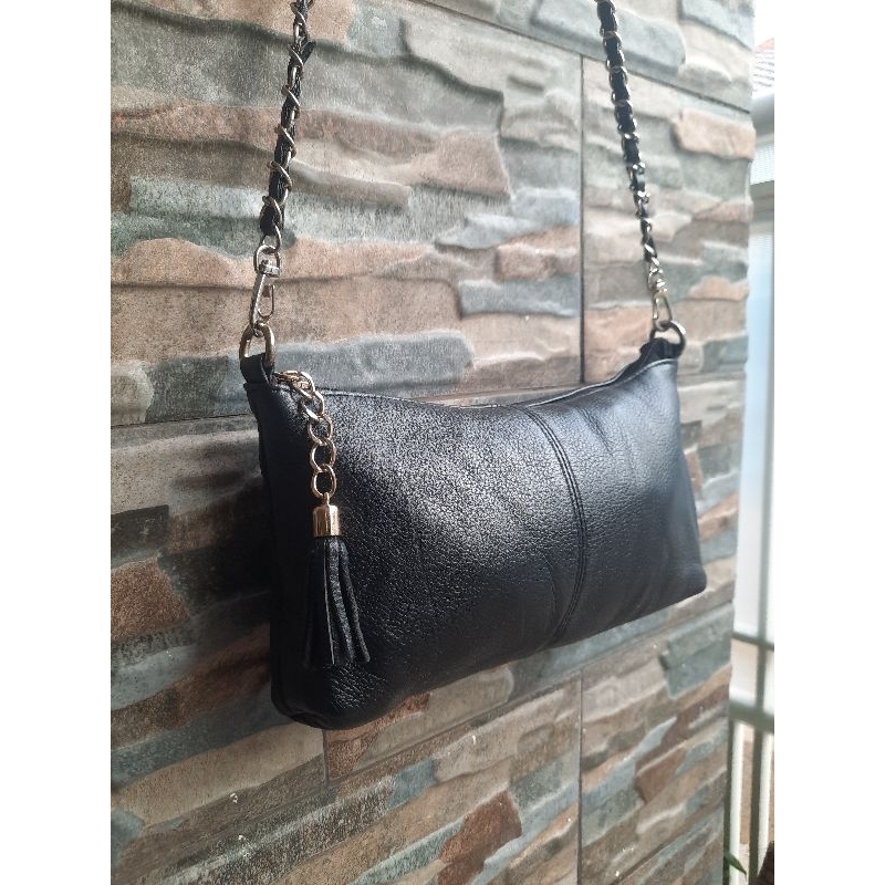 Slingbag Hitam Rantai NOBRAND - TAS PRELOVED BRANDED ORIGINAL