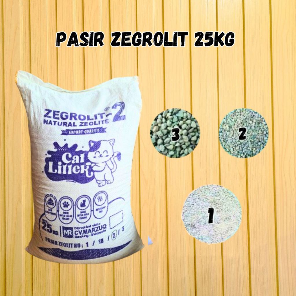 Pasir Zegrolit Pasir Kucing Zeolite 25 kg - Halus / Sedang / Kasar 25 Kg