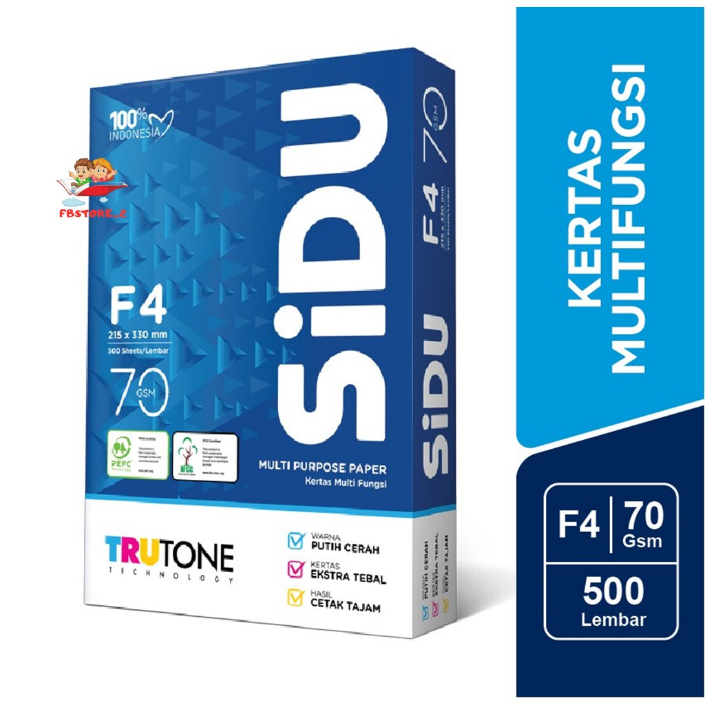 

[HVS] SiDU Kertas Fotocopy 70 GSM F4