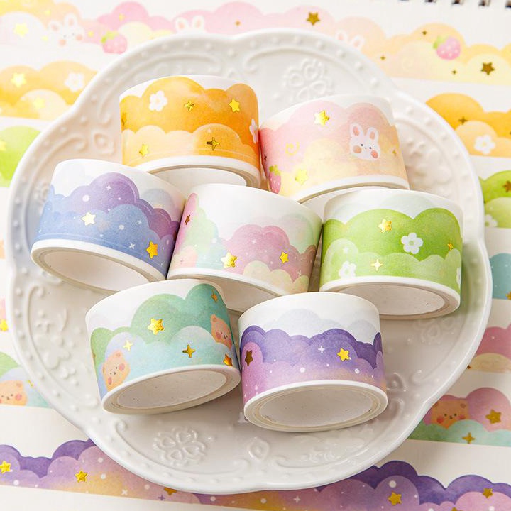 

HARGA TERJUN BEBAS Washitape Masking Tape Selotip Kertas Motif Awan Warna Pastel Karakter Kartun Lucu Model Korea Jepang Aesthetic Untuk Hias buku Journal Diary Catatan Harian Memo Scraping Book HP Tempat Pensil ATK dll