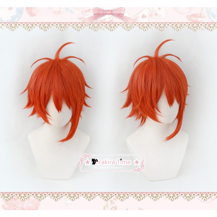 [READY JKT] KIRA TIME - Idolish7 Nanase riku wig - Wig orange pendek - Riku Nanase cosplay wig
