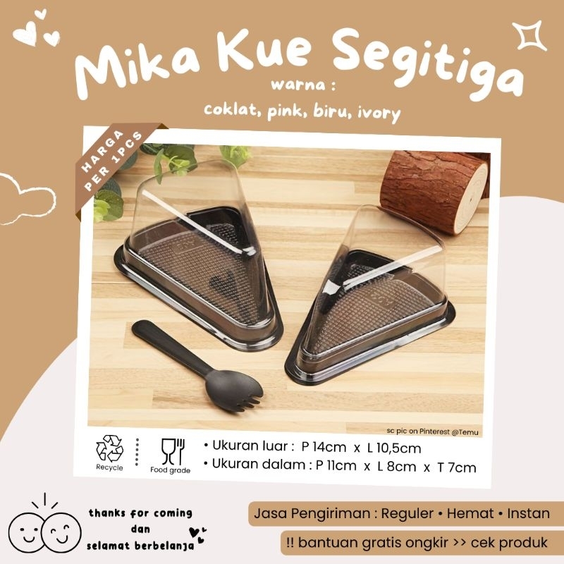 Mika CT Segitiga | Mika Tart Segitiga | Mika Kue Segitiga | Mika Cake Slice | Mika Cake Tray | Mika 