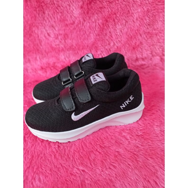 SEPATU ANAK SEKOLAH CEWEK COWOK PAUD/TK/SD/SMP BORDIL NIKE/ADIDAS HITAM/UKURAN 27-38 USIA 4/15 TAHUN
