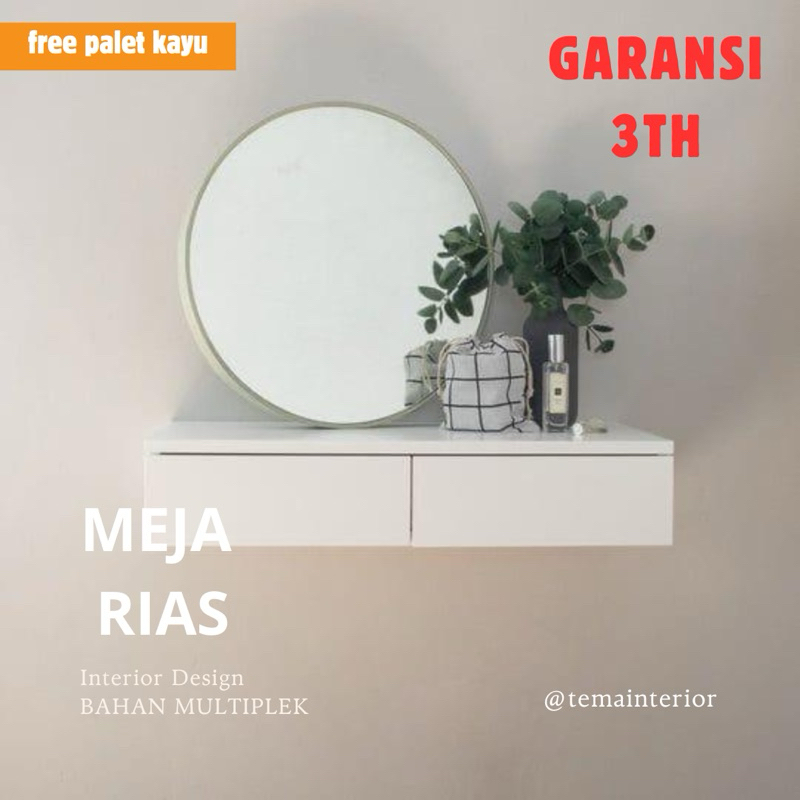 FT9 Meja rias Meja makeup Meja kamar Meja kecil Meja dinding