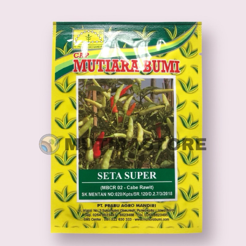 benih cabe rawit SETA SUPER ISI 10 gram cap mutiara bumi