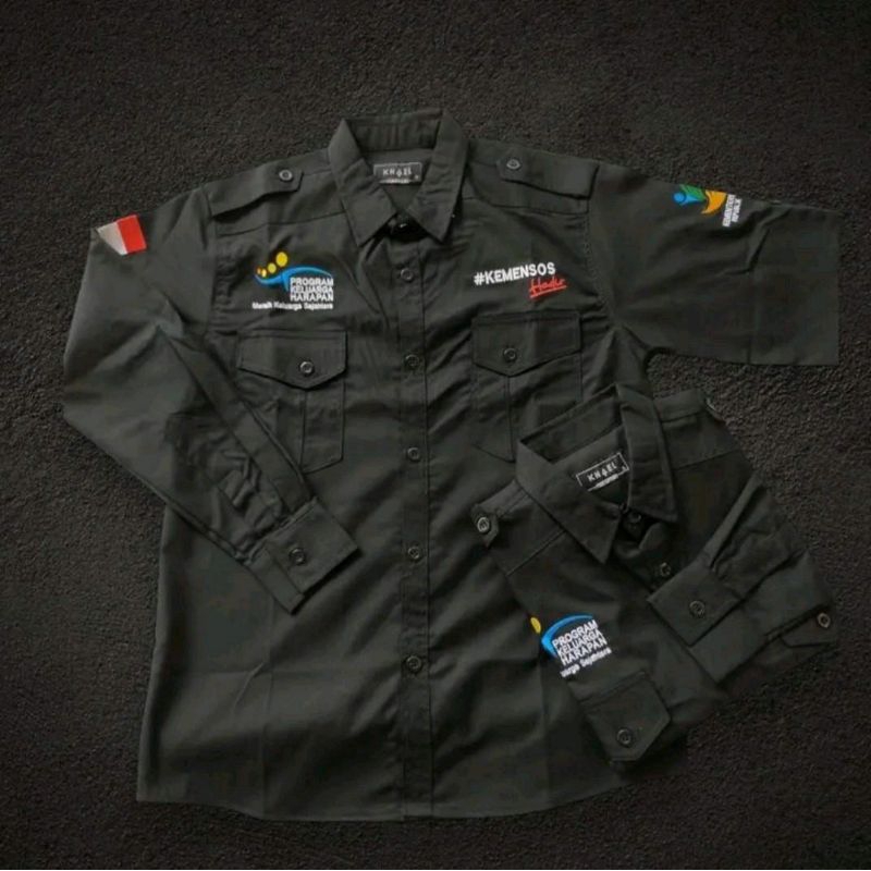 KEMEJA KEMENSOS PKH HADIR FUL BORDIR KEMEJA CUSTOM BORDIR