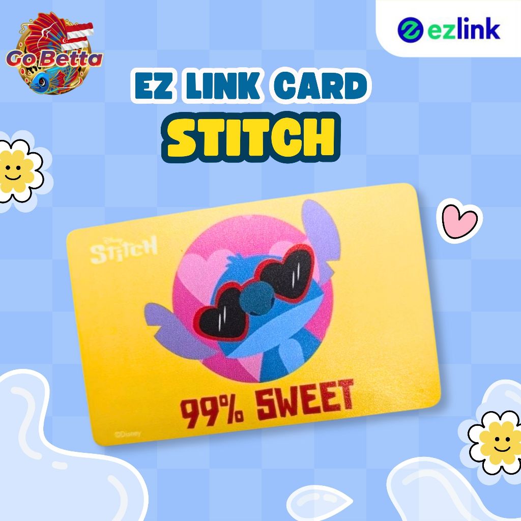 🇮🇩 Disney SimplyGo EZ-Link Card MRT Bus Ez Link Cards Stitch 99% Sweet Ezlink CardKids Gift Toys Chi