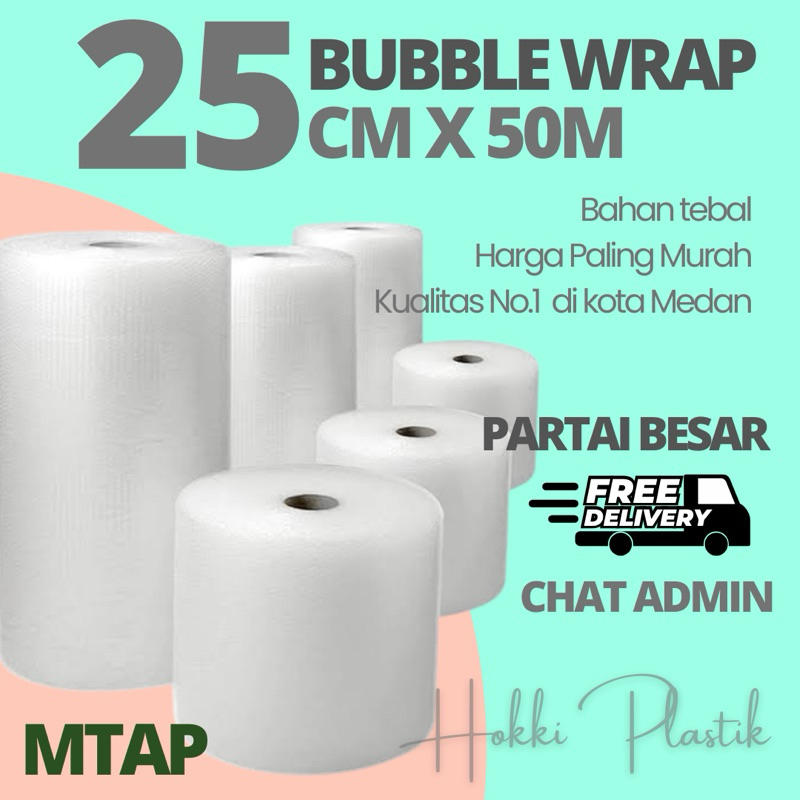 

Bubble wrap 25cm x 50meter MTAP plastik bungkus