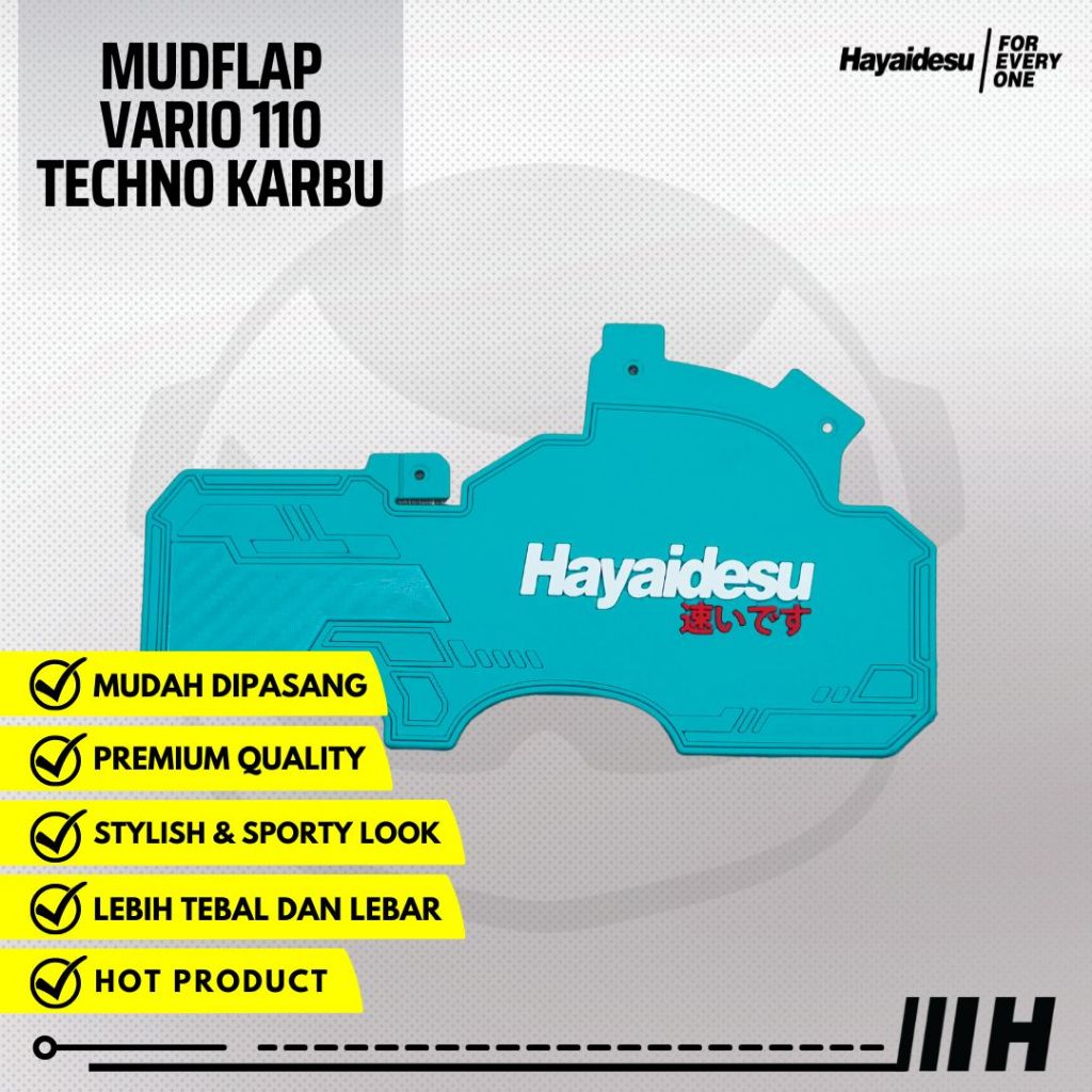 Hayaidesu Mudflap Honda Vario 110 Techno Karbu Aksesoris Variasi Penahan Lumpur