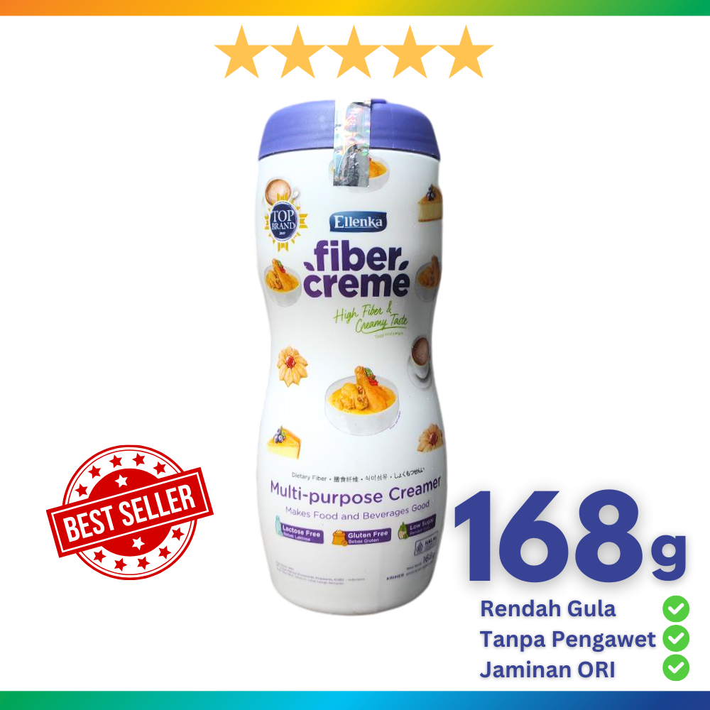 

Fiber Creme Ellenka 168g Botol Jar Krimer Pengganti Santan Pengental Masakan Rendah Gula Tinggi Serat Tanpa Pengawet