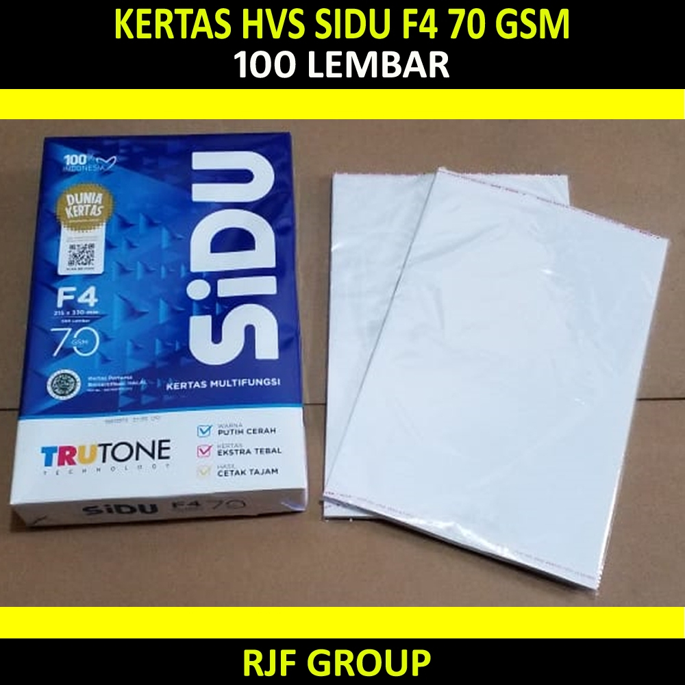 

KERTAS HVS SIDU F4 70 gsm 100 LEMBAR