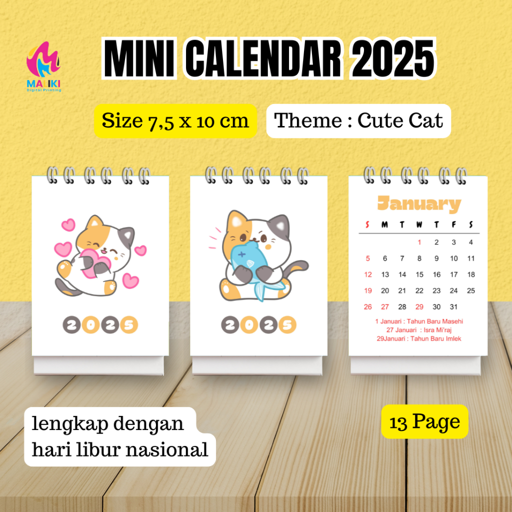 

Mini Calendar 2025 Tema Kucing Lucu