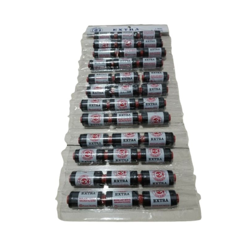 Original Termurah | Benang Jahit Extra Renteng Hitam 500 Yard
