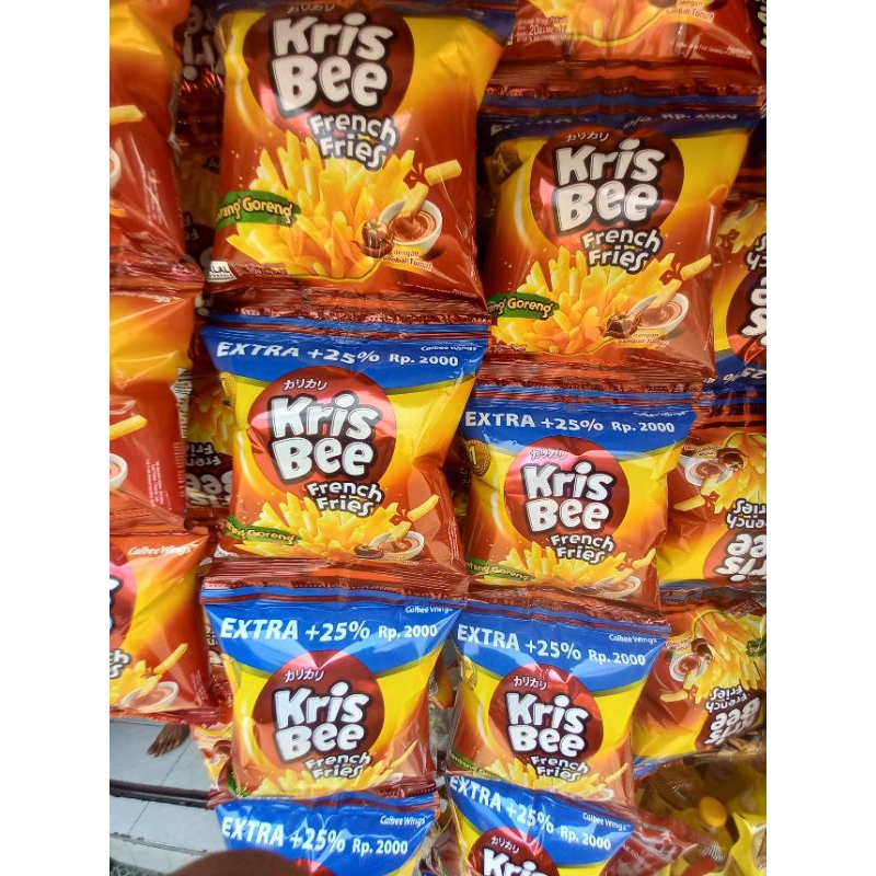 

kriss bee snack kentang goreng 20 gram 1 renceng isi 10 pcs