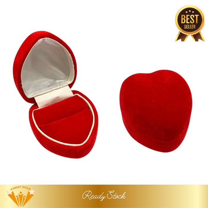 

Kotak Perhiasan Emas Bahan Beludru Heart Family Gold